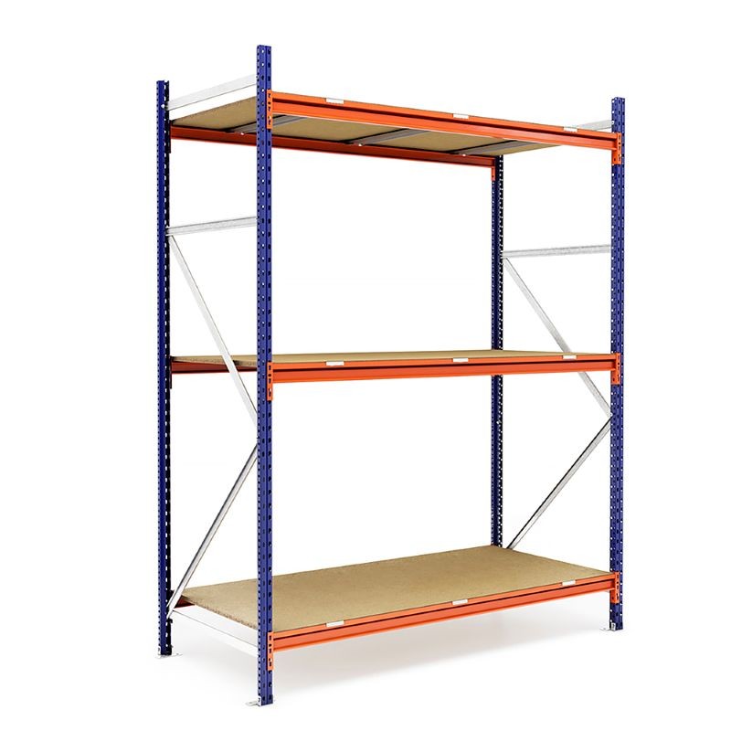 Rayonnage Semi lourd, Hauteur 2000 mm, Profondeur 800 mm avec 3 Niveaux d'étagères