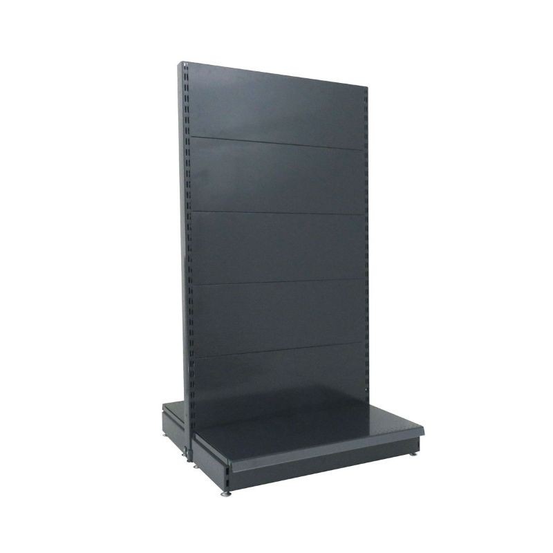 Gondole Centrale avec Base, Longueur 1000 mm, Profondeur 400 ou 500 mm, Fond Plein, couleur Gris Anthracite RAL 7016