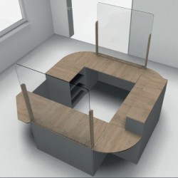 meuble comptoir d'accueil magasin