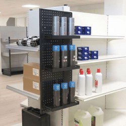 gondole avec plaque perforé