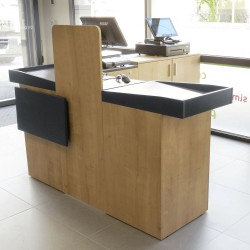 meuble caisse bois inox