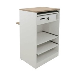 meuble magasin avec étagères et tiroir