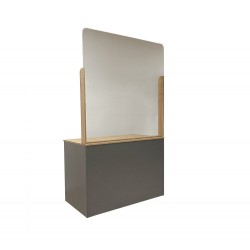écran de protection plexi pour meuble de caisse