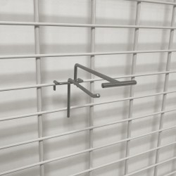 broche simple pour fond grille avec porte étiquette